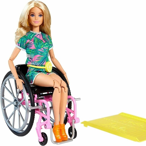 Barbie Doll With Wheelchair And Ramp, Blonde, Barbie® Fashionistas™ - Picture 6 of 8